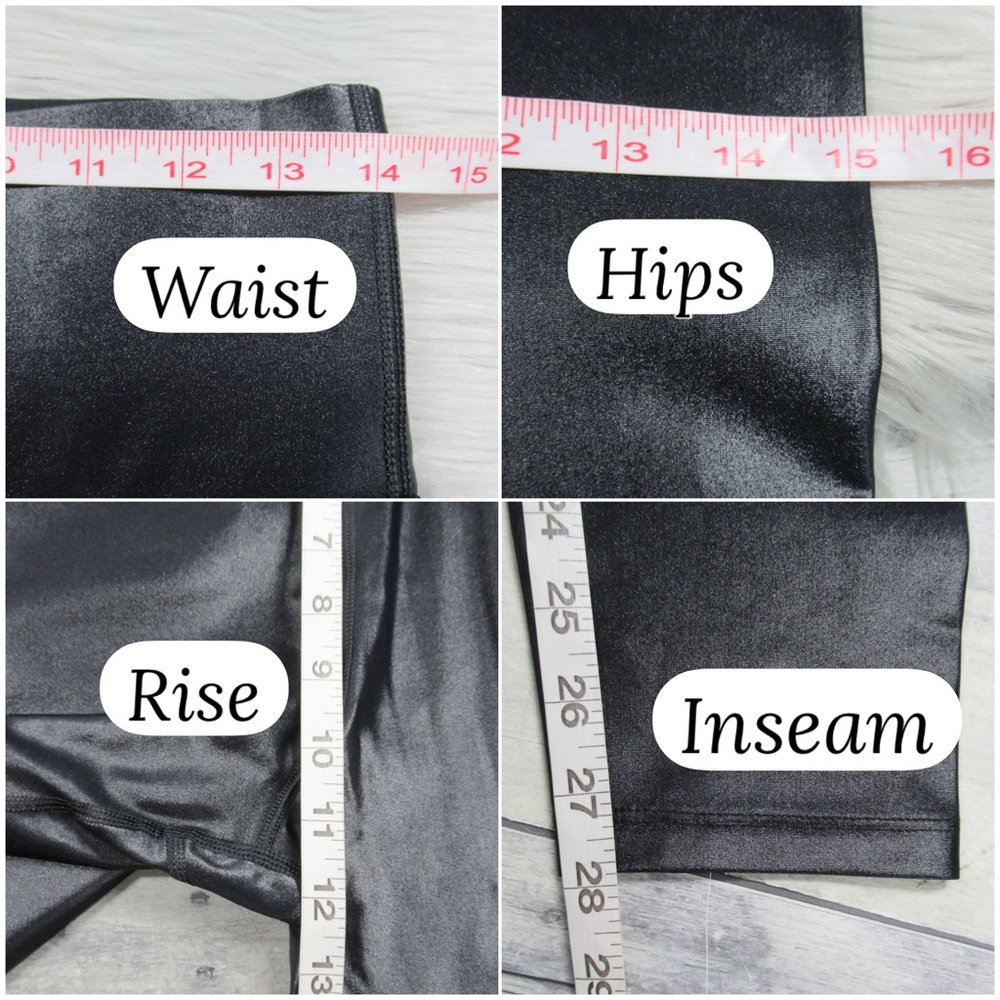 CARBON38 Takara Shine High Rise Full Length Glossy Black Leggings Size Large - Picture 9 of 15